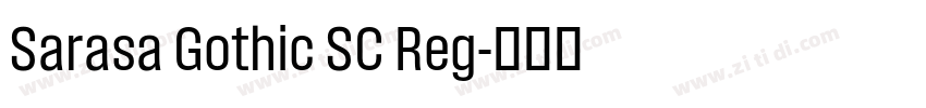 Sarasa Gothic SC Reg字体转换